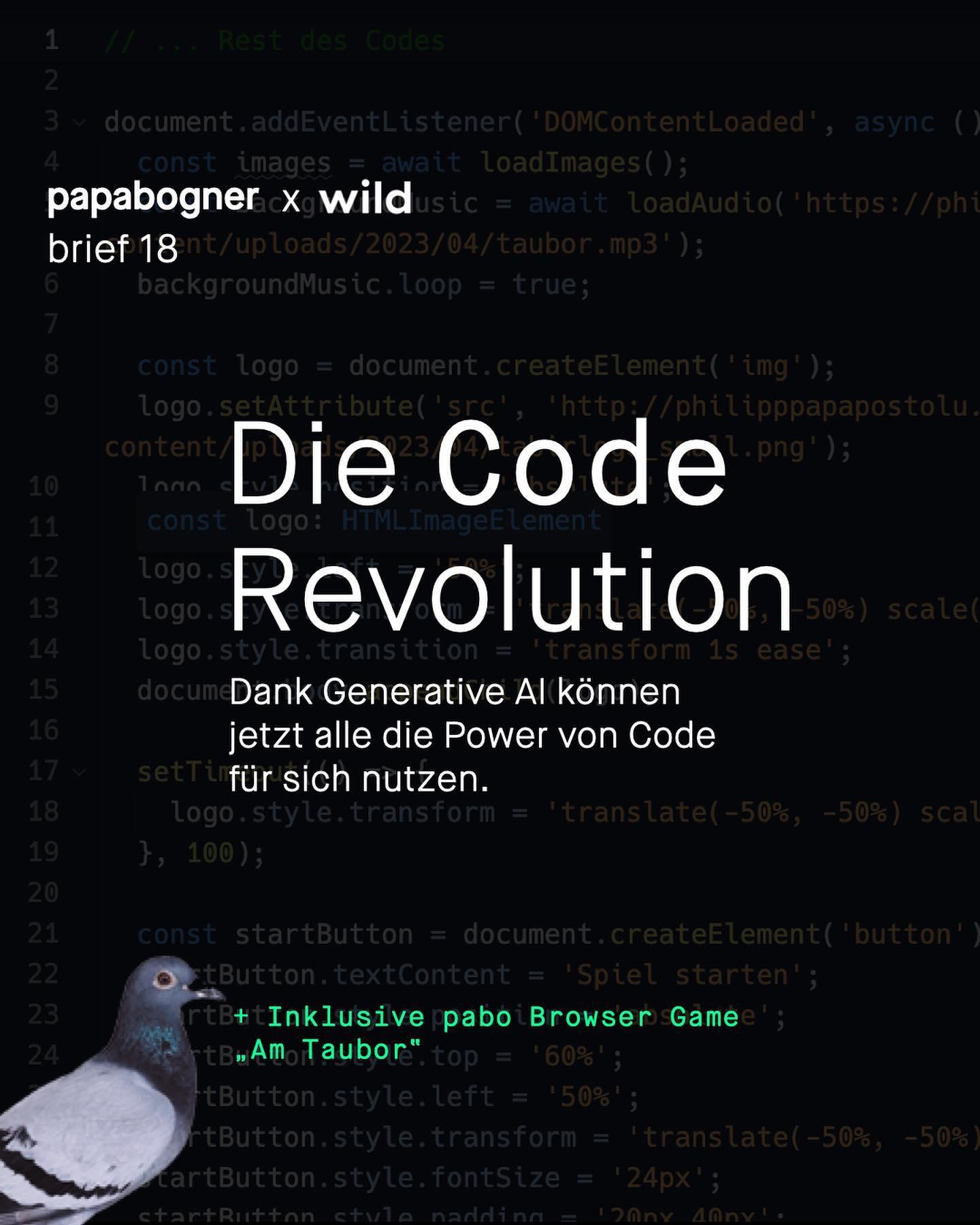 Gemeinsam mit unseren Kolleg:innen von @madebywild haben wir einen Brief zum Thema AI und Coding zusammengestellt. Kurzfassung für alle, die nicht 10 Slides schauen wollen: Es wird unsere Welt verändern.
Bitte, danke, gern geschehen.
#pabobrief